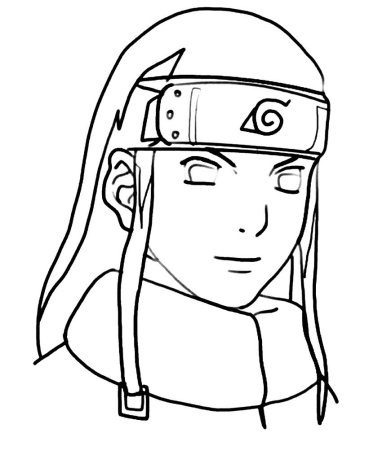 Наруто раскраска Наджи хьюгап