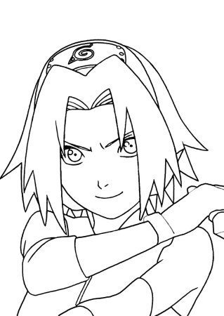 Разукрашки аниме Наруто Сакура