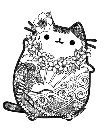 Раскраска Пушин Единорог