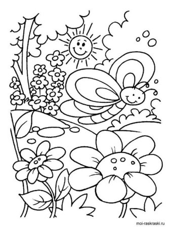 Летние раскраски для детей