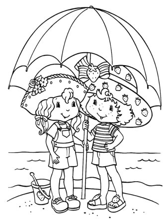 Лето раскраска для детей