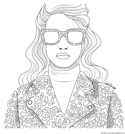 Модные раскраски