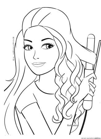Раскраски для девочек Барби лицо