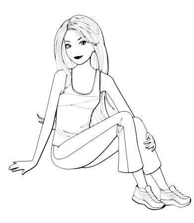 Раскраски девочки подростки