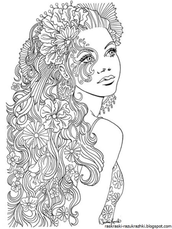 Раскаска для девочек антис