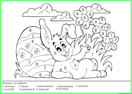 Раскраска цифры