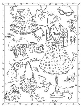 Раскраски антистресс платья