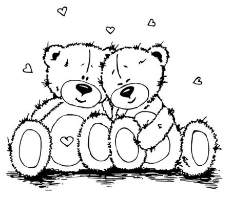 Мишка Тедди раскраска