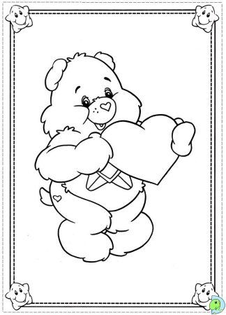 Раскраска медведь с цветами