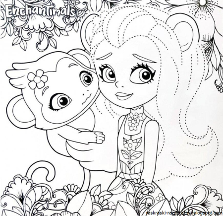 Раскраска мультфильм Enchantimals