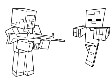 Раскраска майнкрафт Стив