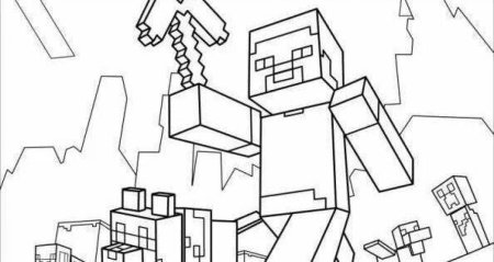 Раскраска лего Minecraft