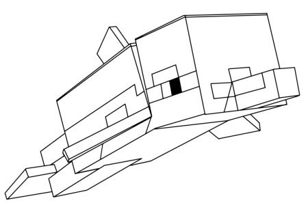 Раскраски майнкрафт животные
