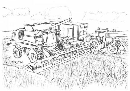 Раскраска комбайн Дон 1500б