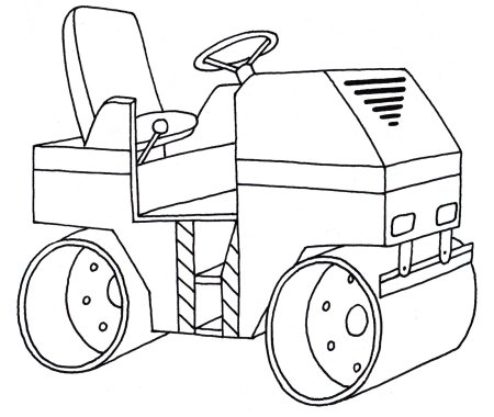 Раскраска каток машина