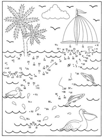 Обвести по цифрам для детей