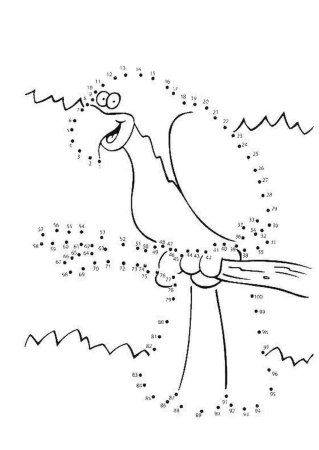 Соединить точки по цифрам до 100