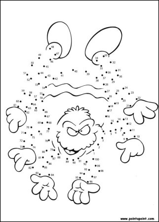 Соединить точки по цифрам до 100