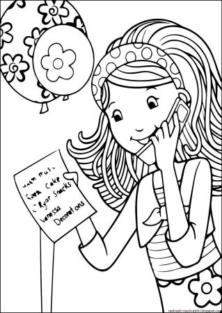 Раскраска для дневника для девочек