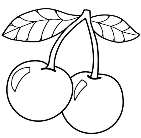 Фрукты. Раскраска для малышей
