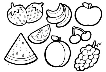 Раскраски для девочек фрукты