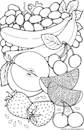 Фрукты для раскрашивания