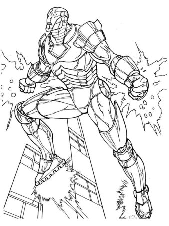 Раскраски Марвел Мстители Железный человек