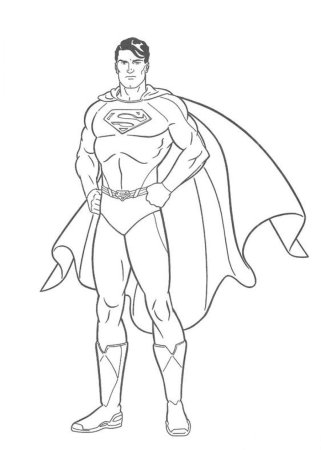 Супермен раскраска
