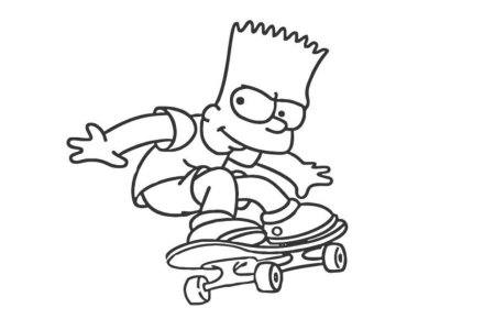 Раскраски симсон барт симпсон