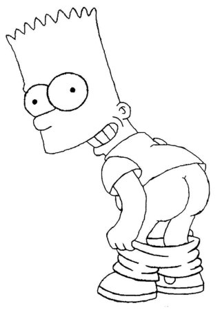 Барт симпсон для срисовки