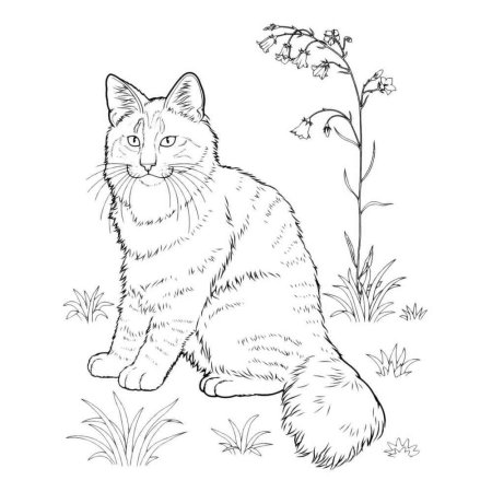 Раскраска. Котики