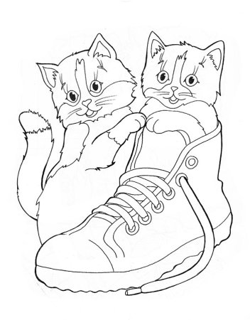 Раскраска для девочек котики