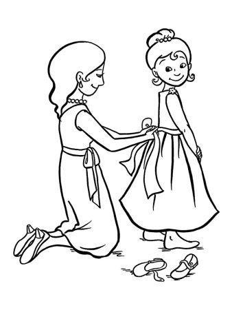 Разукрашка мама