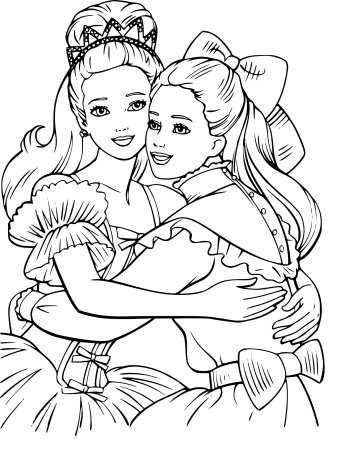 Раскраска Барби принцесса