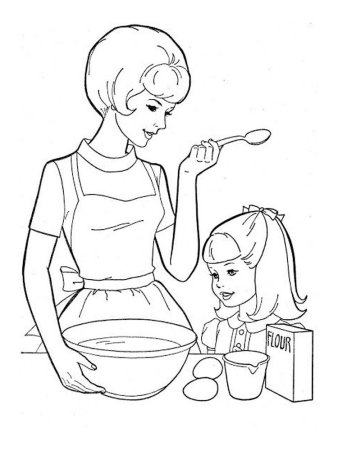 Мама длинноногая раскраска