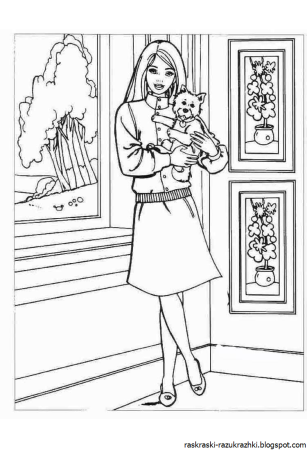 Раскраска мама и дочка
