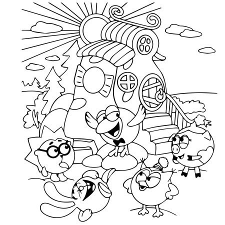 Раскраска «Смешарики»