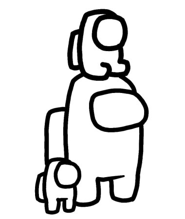 Картинки раскраски амонг АС игра