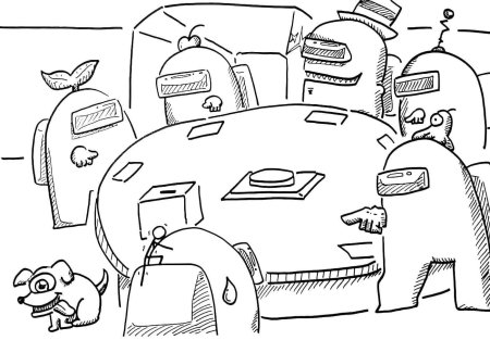 Раскраска амонг АС предатель предатель