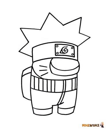 Раскраска АМОНГАС Наруто