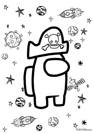 Раскраска амонг АС скины