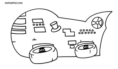 Корабль АМОНГАС раскраска