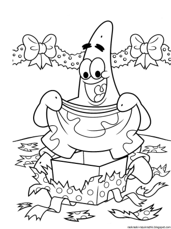 Спанч Боб раскраска