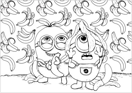 Раскраски мультики Миньоны