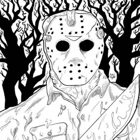Раскраска Джейсон Вурхис раскраски