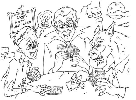 Раскраска ужастики для детей