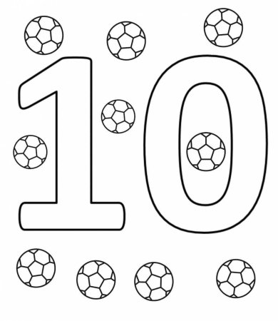 Цифра 10 раскраска