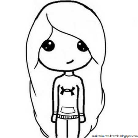 Рисунки для срисовки и раскраски для девочек