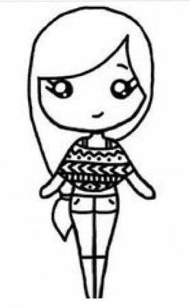 Раскраски для девочек кавайные девочки