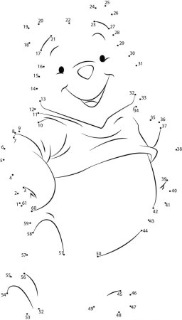 Соедини точки по цифрам для дошкольников